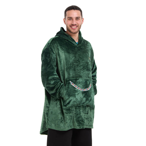Snuggs Blanket Hoodie Dark Green مدفع رمضان